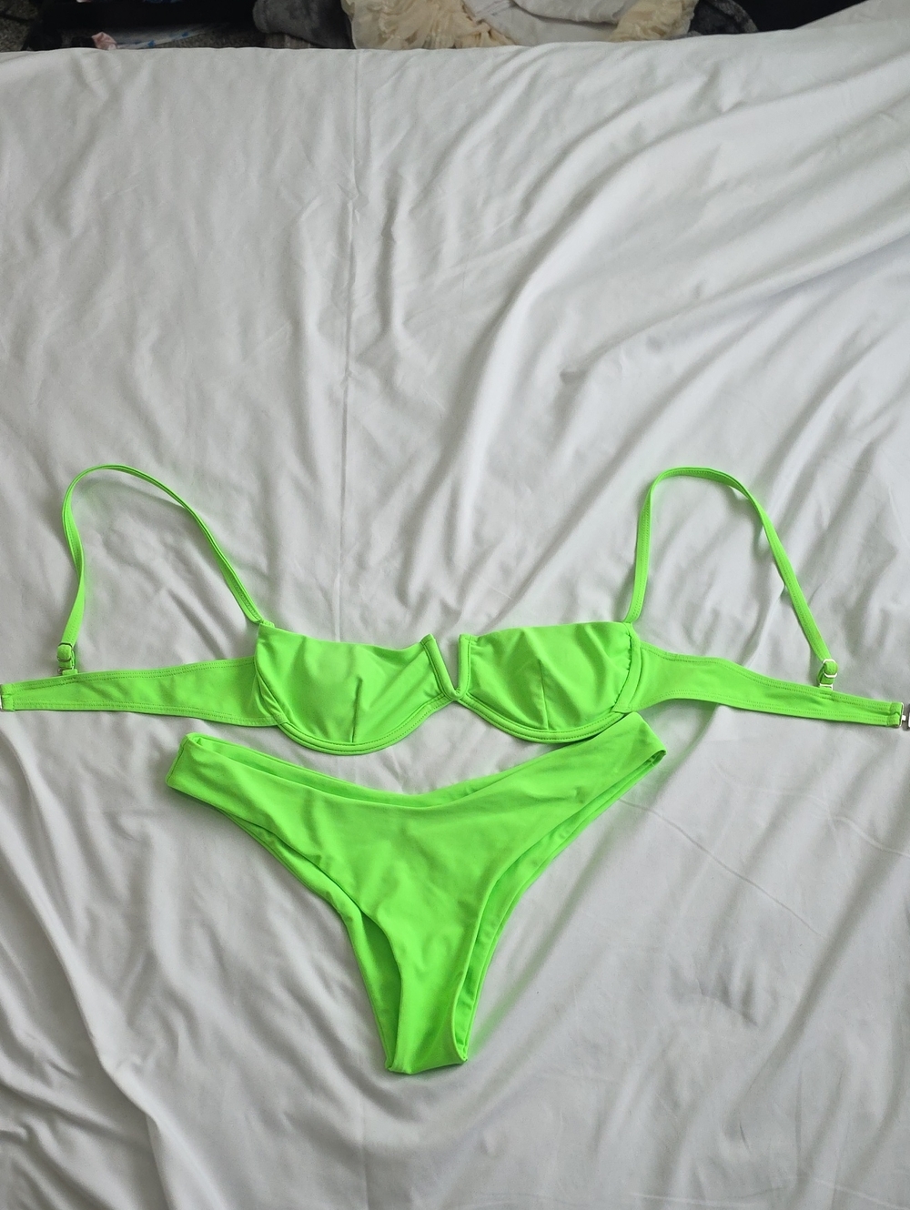 SHEIN Neon Lime Underwire Bikini Set